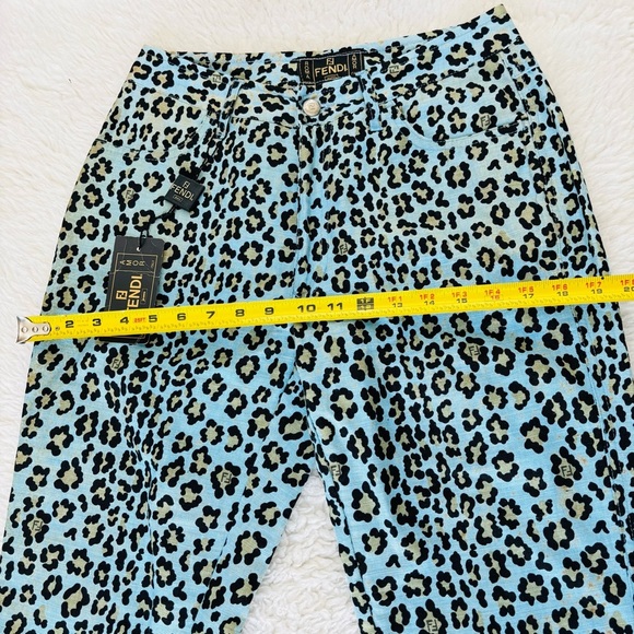 Fendi Tessuto Leopard Cheetah Print Pants size EU 45 US 31 - Picture 10 of 16